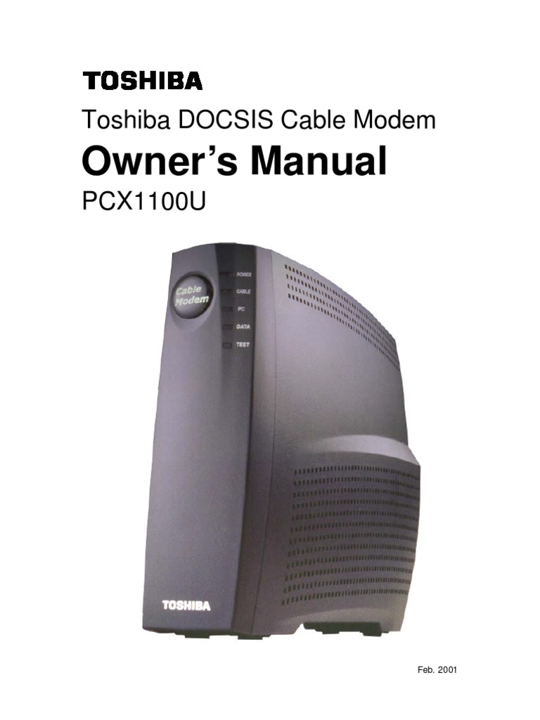 Owner's Manual: Toshiba DOCSIS Cable Modem | PDF | Usb | Network Switch
