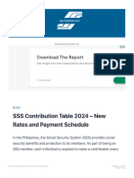 SSS Contribution Table 2024 - New Rates and Payment Schedule