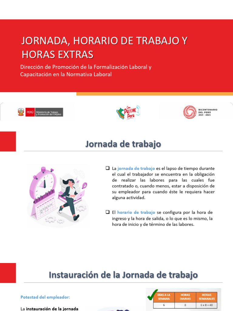 Jornada y Horario de Trabajo | PDF | Tiempo de trabajo | Derecho laboral