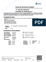 N° CHB-2024-000032344 Certificado de Historia de Dominio: CÓDIGO CATASTRAL Nro. 006-0087-003-2-0-0-1