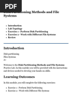 Disk Partitioning Methods and File Systems