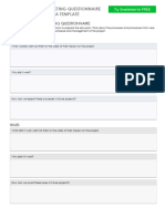 IC Postmortem Pre Meeting Questionnaire and Meeting Agenda PDF