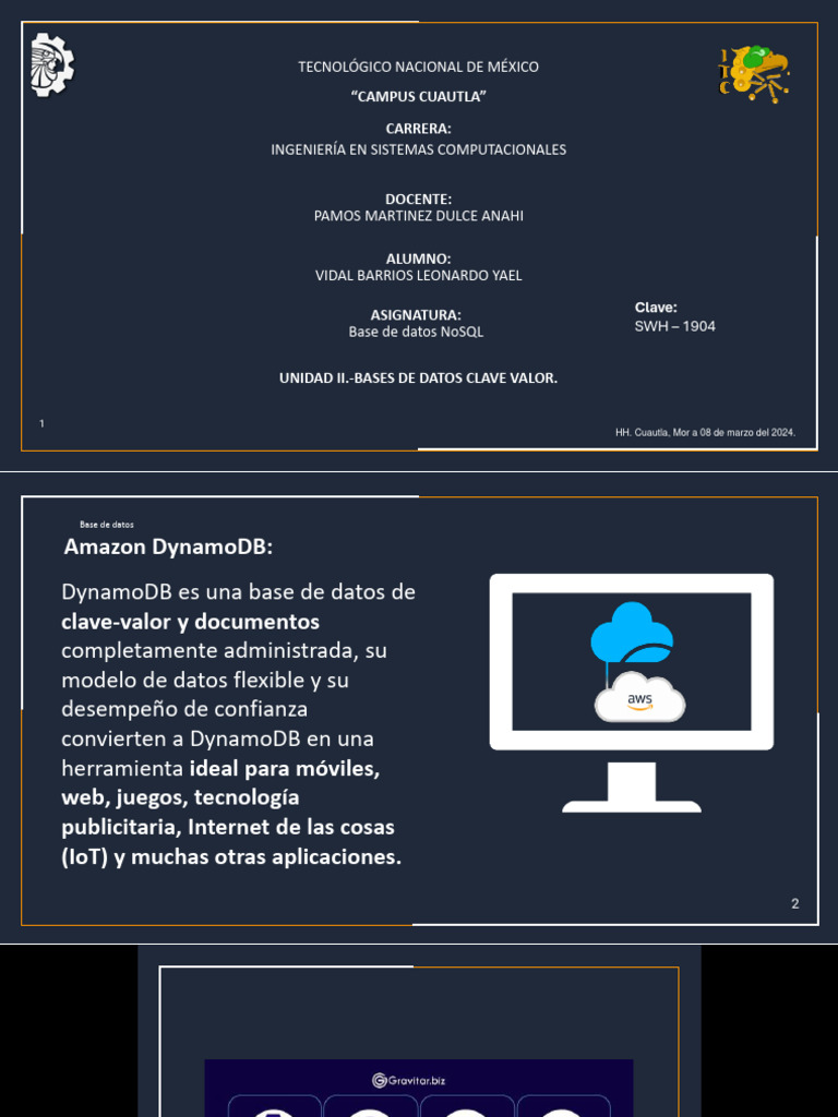 Introducción a Amazon DynamoDB | PDF | Internet de las Cosas | No Sql