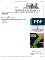 Pensando con Silvia Bleichmar la relacion entre subjetividad poder psicoanalisis y genero -Topia SUBRAY