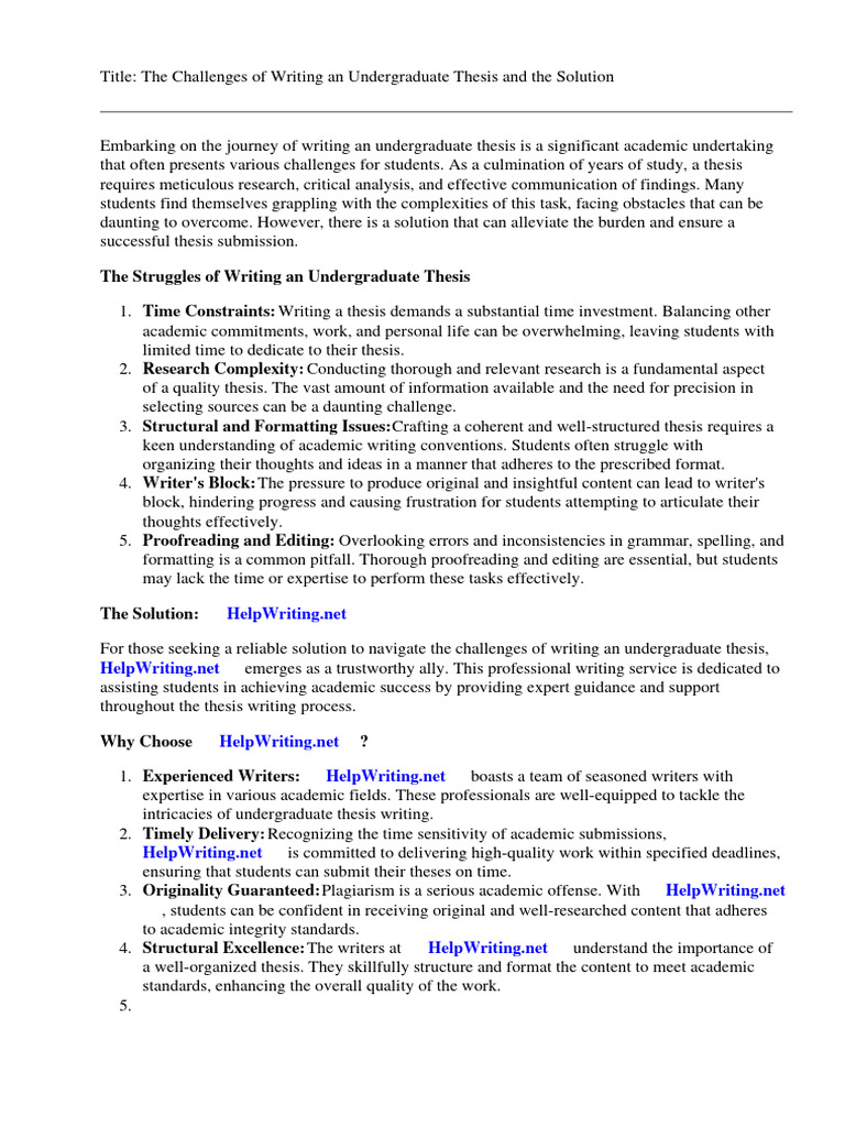 Writing Thesis Undergraduate Pdf Thesis Essays