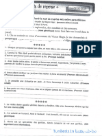 Serie - D - Exercices - 9eme - Annee - de - Base-Français-Le Procédés de Reprise - Collège Pilote Siliana