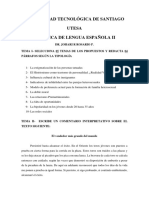 UNIVERSIDAD TECNOLÃ GICA DE SANTIAGO PrÃ¡ctica N. 02 Leng. Esp. II Dr. Johari Rosario