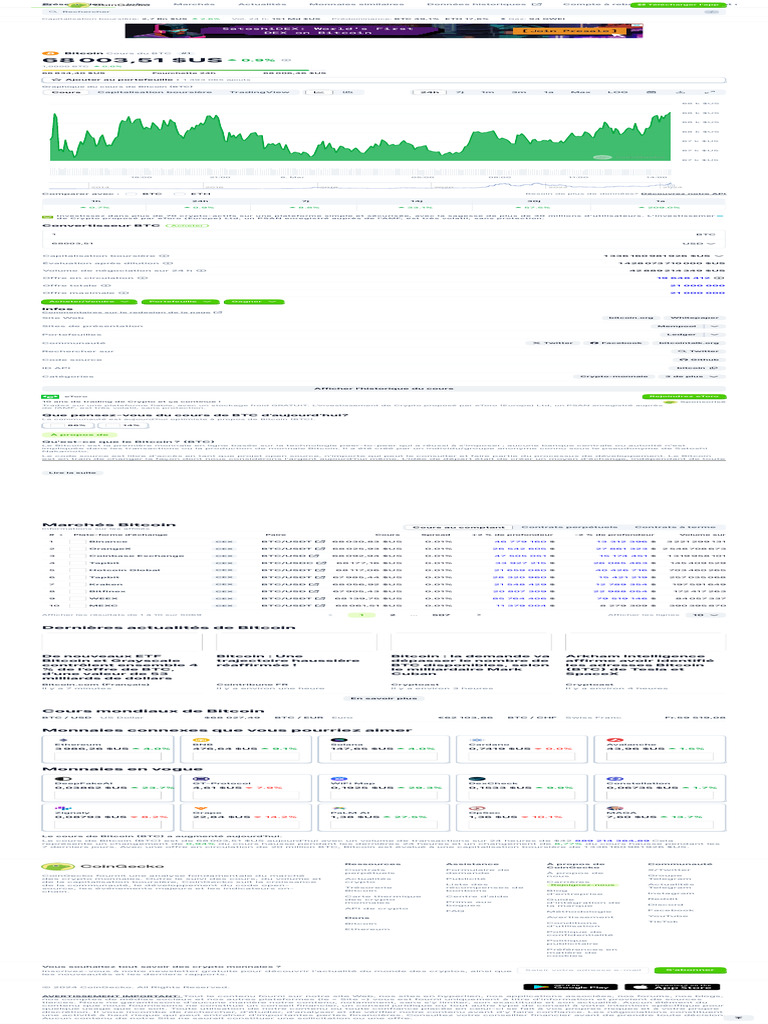 Analyse Crypto et Tendances Bitcoin | PDF | Crytomonnaies | Bitcoin