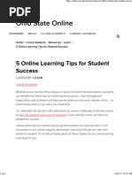 Tips For Online Learning From Ohio State