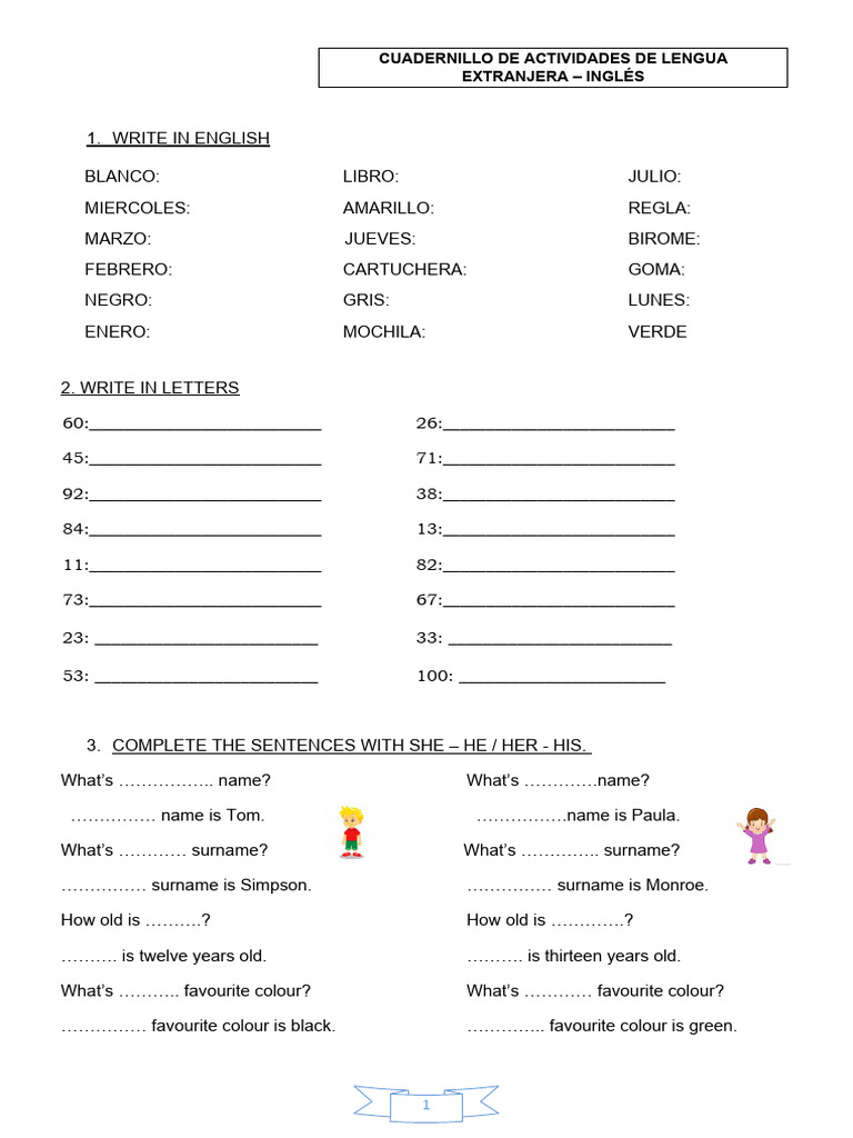 English Activities Workbook for Beginners | PDF