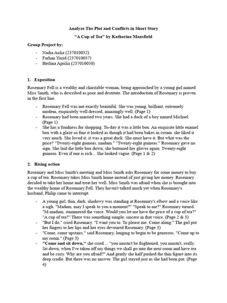 Analyze The Plot and Conflicts in Short Story Prose Fiction 2 | PDF ...