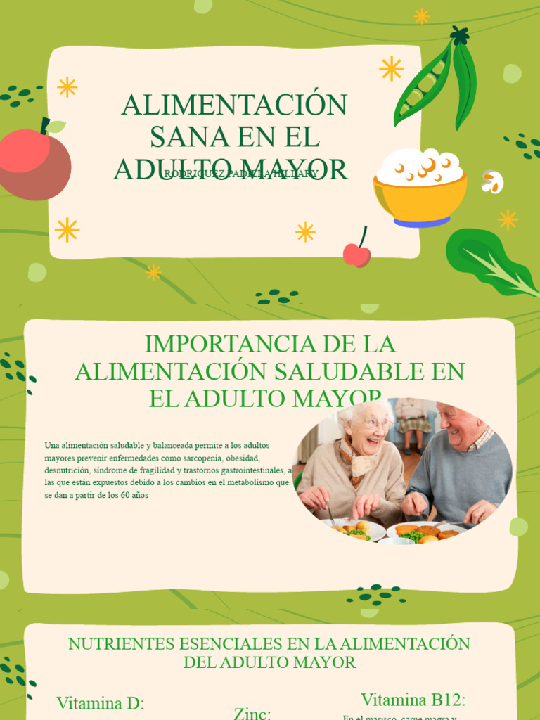 Alimentación Saludable en Adultos Mayores | PDF | Alimentos | Cereales
