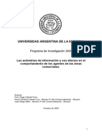 Asimetras de Informacin y Efectos en Agentes Comerciales