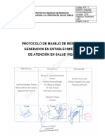 PR 1.1 Protocolo de Manejo de Residuos Hospitalarios Reas