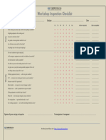 Workshop Inspection Checklist