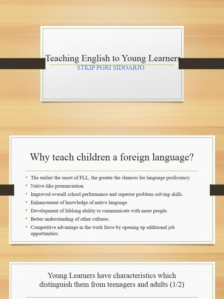 Teaching English to Young Learners Guide | PDF | Learning | Psychology