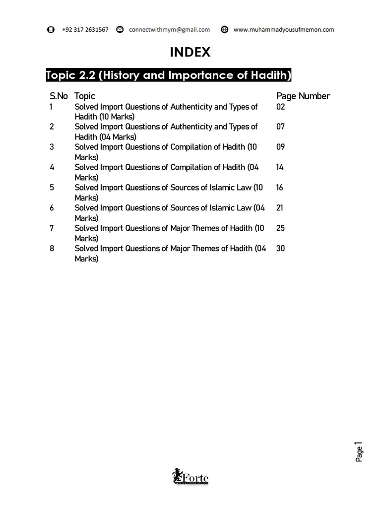 Day 1 Islamiyat P2 Workshop 2023 | PDF | Hadith | Muhammad