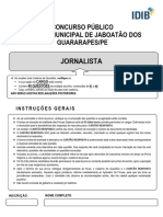 Prova IDIB Câmara Municipal de Jaboatão Dos Guararapes-PE - 15!5!2022