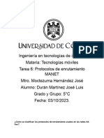 Tarea 6. Protocolos de Enrutamiento MANET, Durán Martínez José Luis 5°C