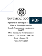 Tarea 6. Protocolos de Enrutamiento MANET, Durán Martínez José Luis 5°C