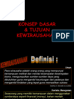 B. Konsep Dasar Kewirausahaan