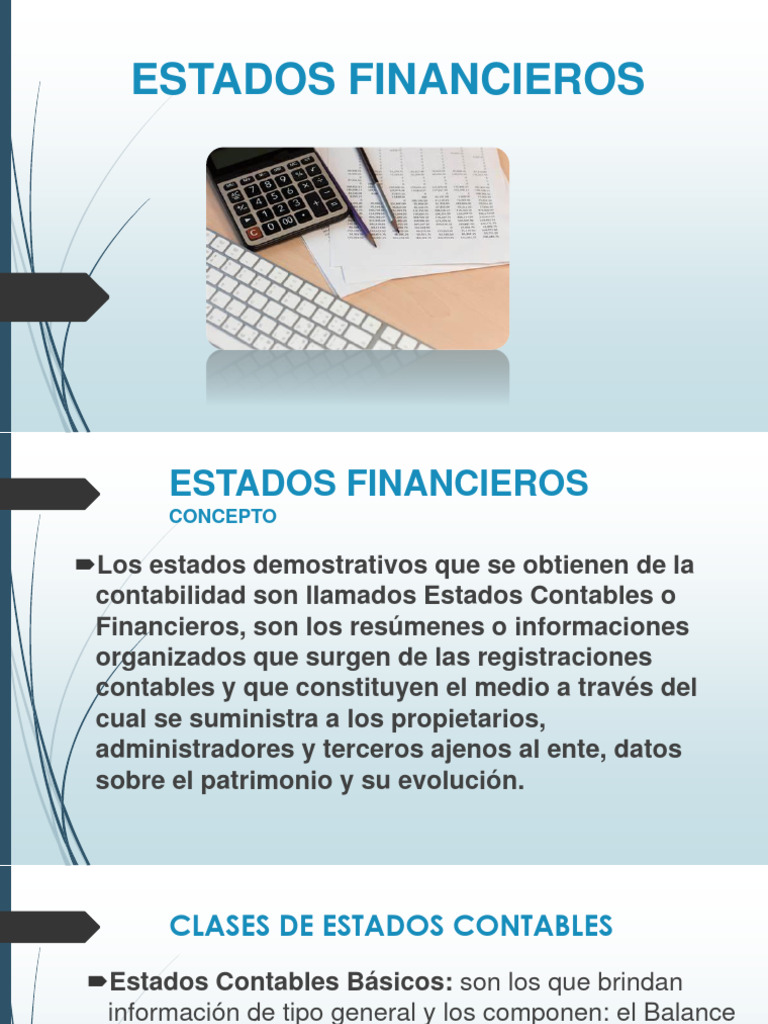 Estados Financieros - Clase 4 | PDF | Contabilidad | Estado financiero