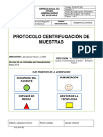 M-GH-P-056 Protocolo Centrifugación de Muestras