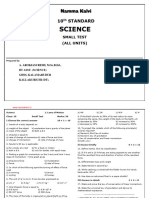 Namma Kalvi 10th Science Unit Test Question Papers em 220182