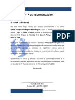 Carta de Recomendacion 2022