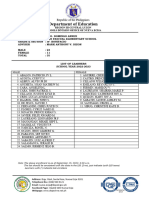 List of Learners Grade IV BONIFACIO