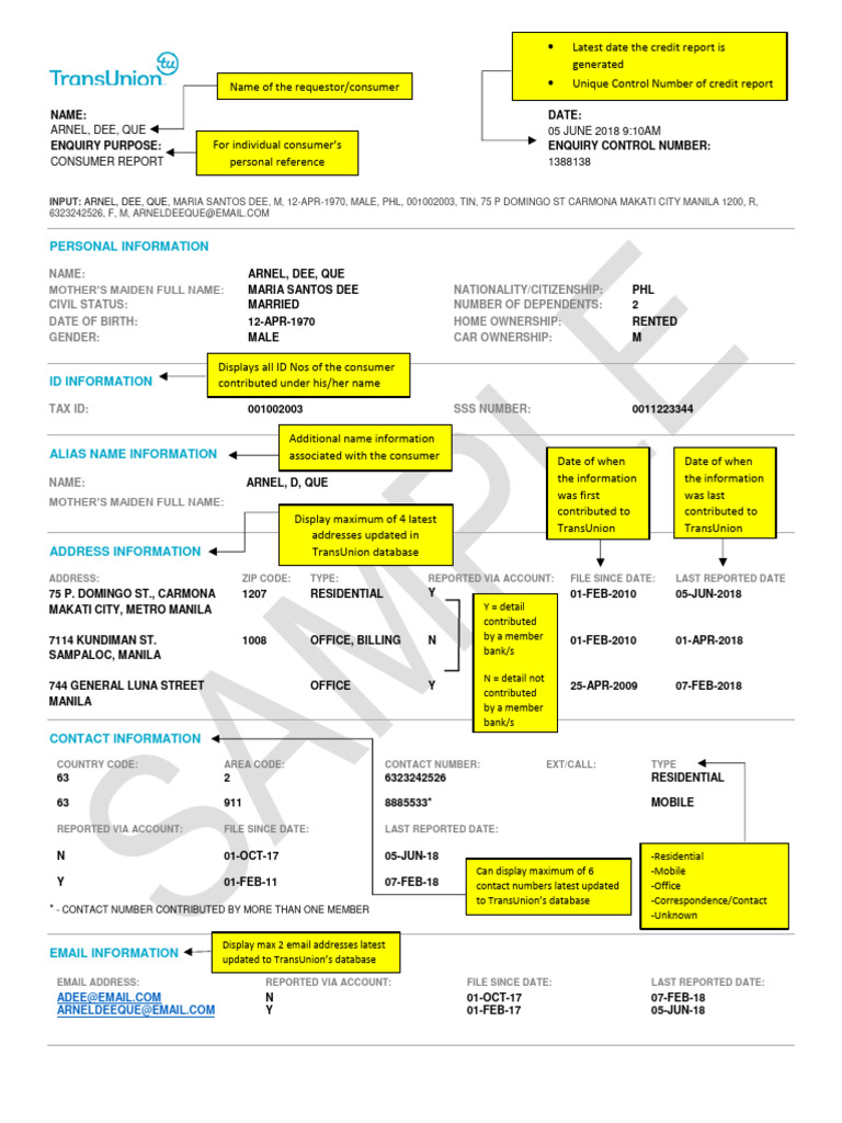 Credit Report Download Free Pdf Credit Card Credit