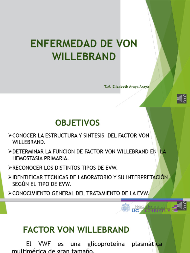 Clase 6. Factor Von Willebrand | PDF