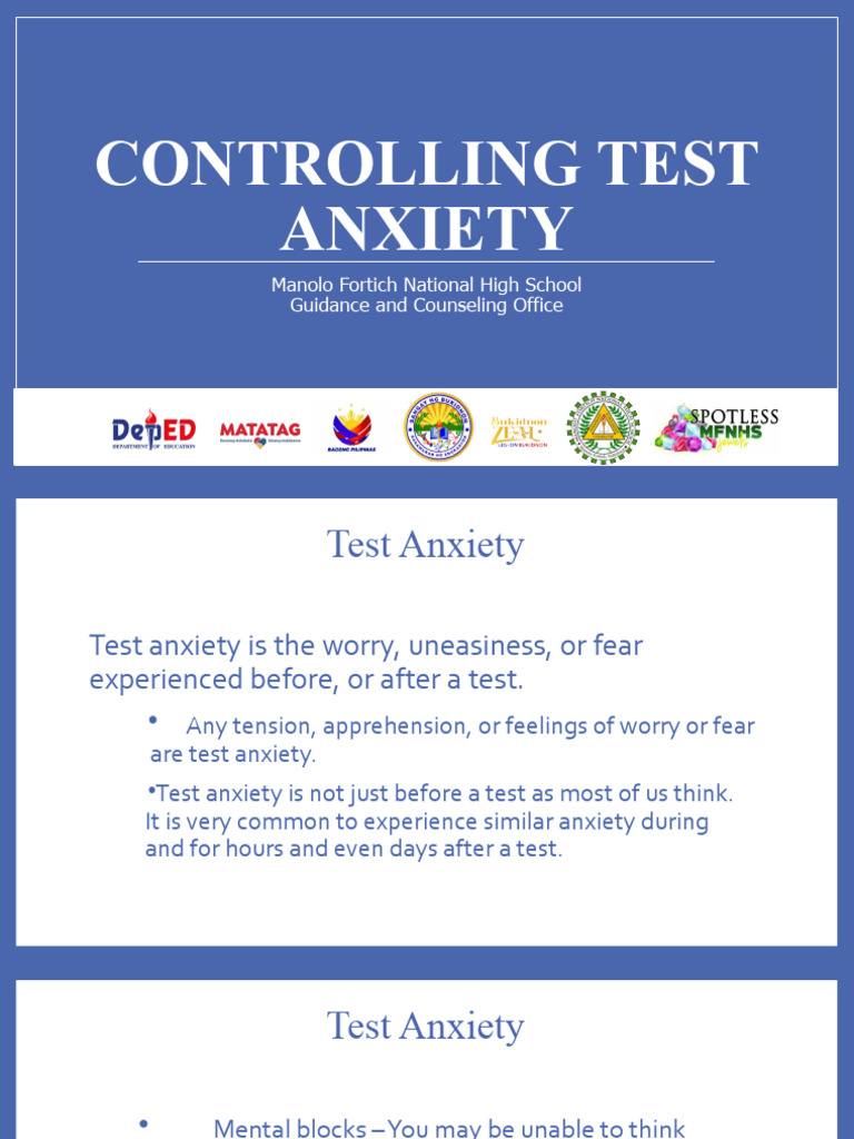 Managing Test Anxiety Strategies | PDF | Anxiety | Relaxation (Psychology)