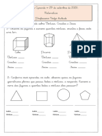 Figuras Planas e Não Planas - Vértices, Arestas e Faces