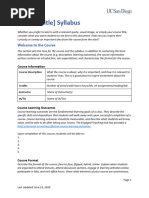 Syllabus Template