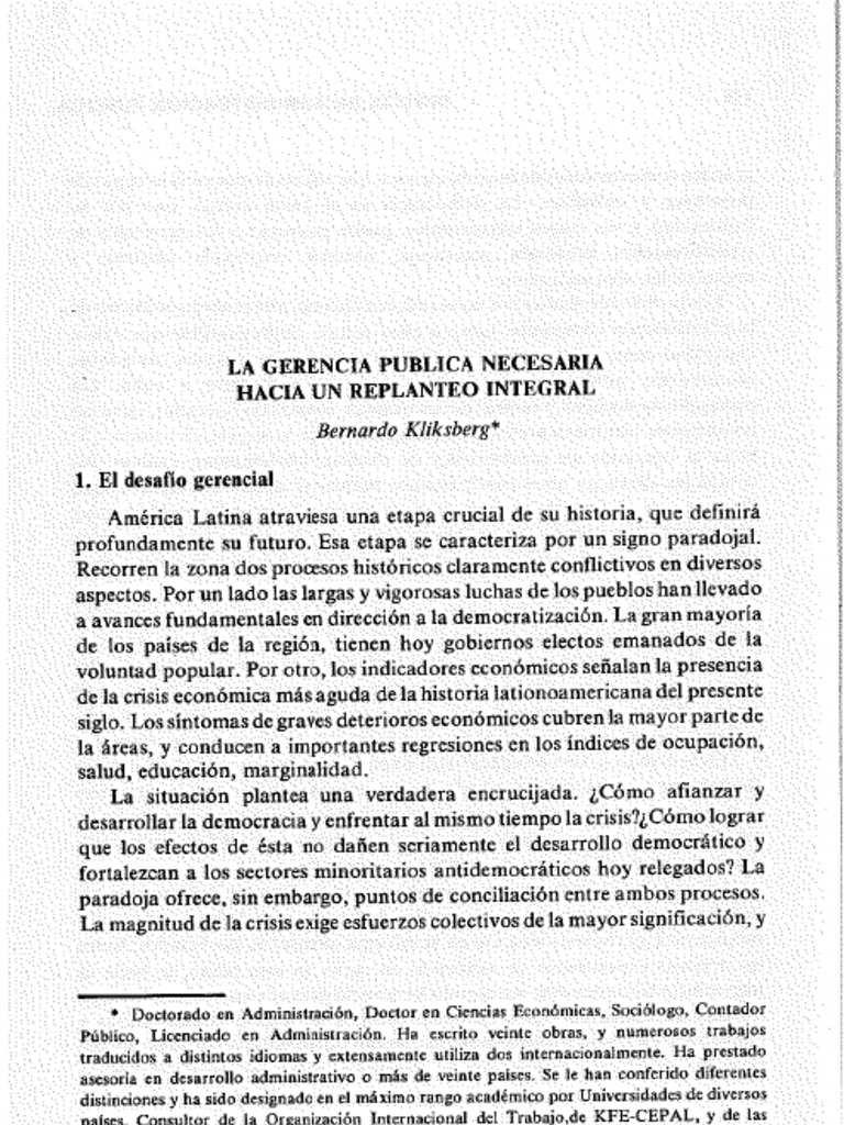 La Gerencia Pública Necesaria | PDF