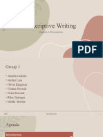 Descriptive Writing Presentation