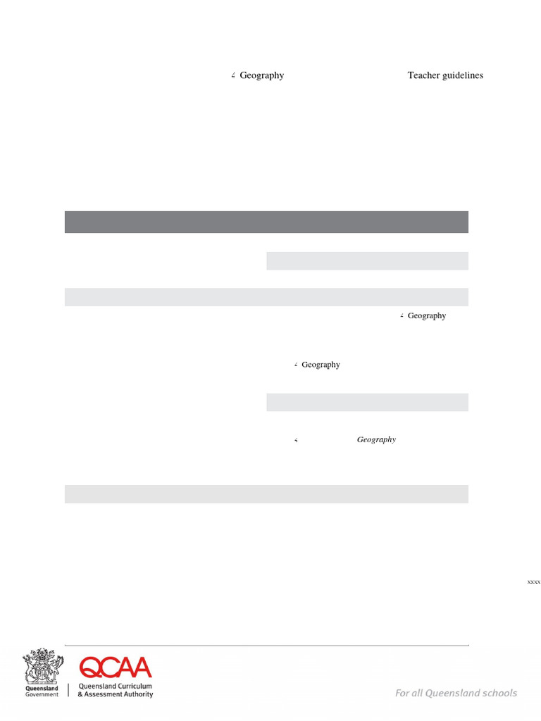 Sustaining environments Teacher guidelines PDF Geography Curriculum