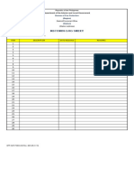 FSED 045 Records Log Sheet