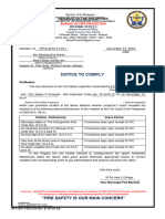 FSED 010 Notice To Comply (NTC) Porquido