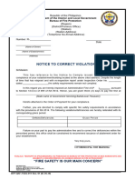FSED 011 Notice To Correct Violation (NTCV) REV 1