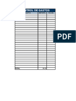 Plantilla Manejo Finanzas Personales