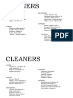 CLEANERS