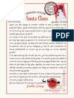 Red and Cream Vintage Christmas Santa Letter