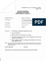 Page 1 Of5 University of Swaziland Department of Accounting Main Exam Paper - Semester - I