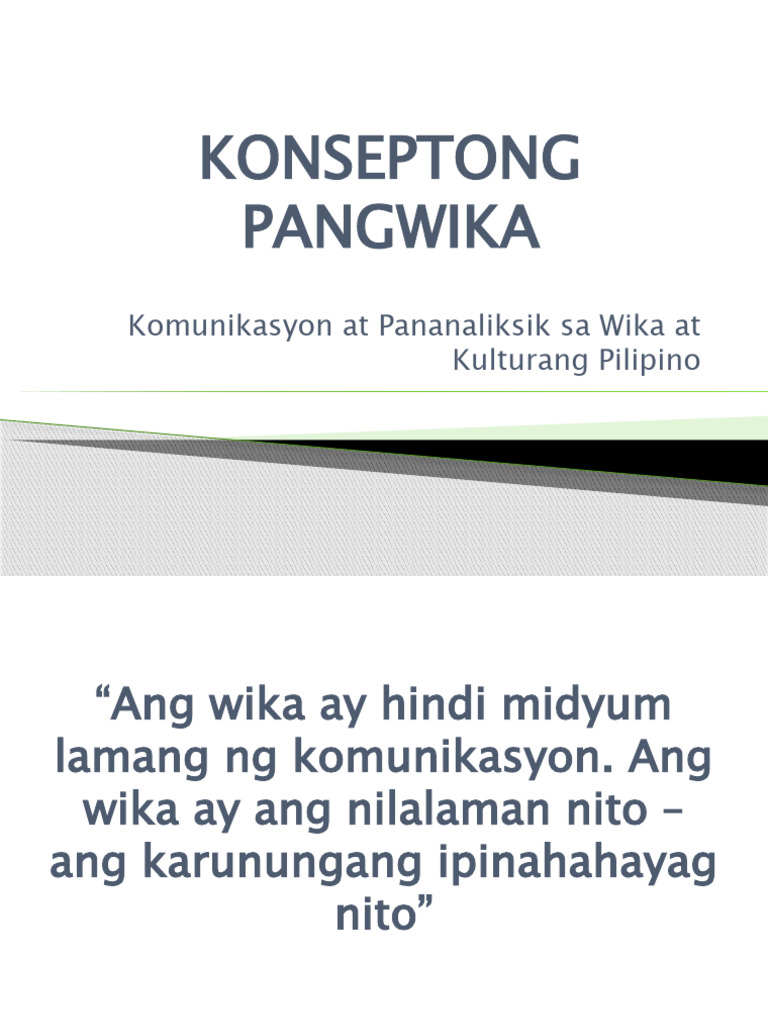 Konseptong Pangwika | PDF