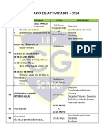 Calendario de Actividades Academico 2024