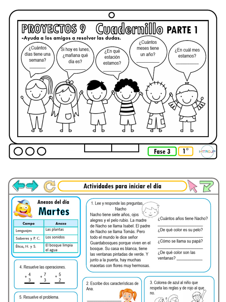 Cuadernillo de Actividades Tercer Grado | PDF | Artes del Lenguaje y ...