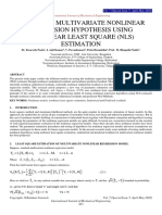 Testing of Multivariate Nonlinear Regression Hypothesis Using Nonlinear Least Square (NLS) Estimation