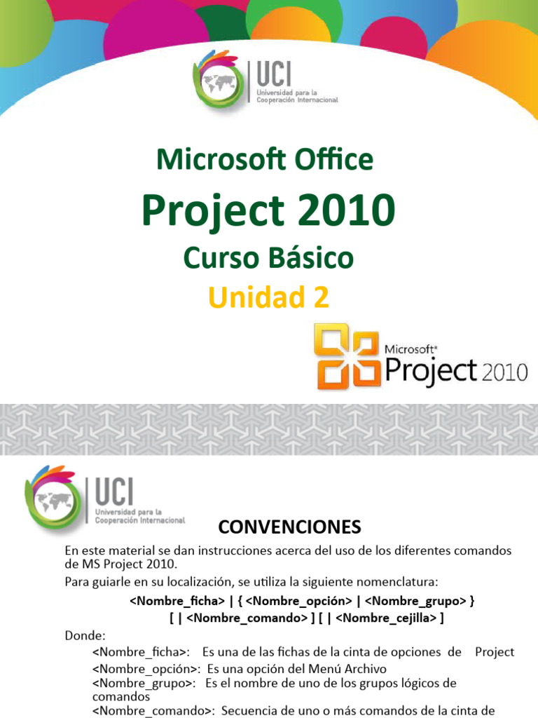 Microsoft Office Curso Básico: Project 2010 | PDF | Ventana ...